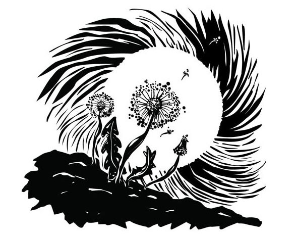 Dandilion Puff in the Moonlight